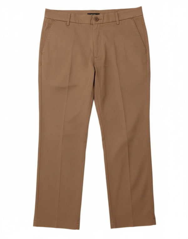 Lee Womens Mid Rise Straight Casual Trousers US 18 2XL W40 L29 Beige