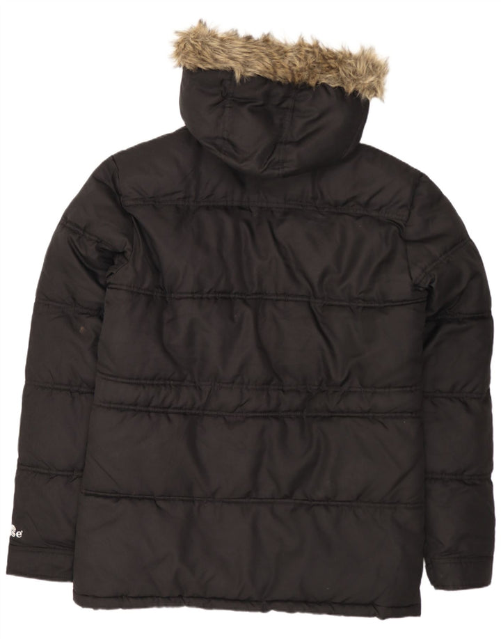Giacca imbottita con cappuccio da uomo Ellesse UK 38 poliestere nero medio