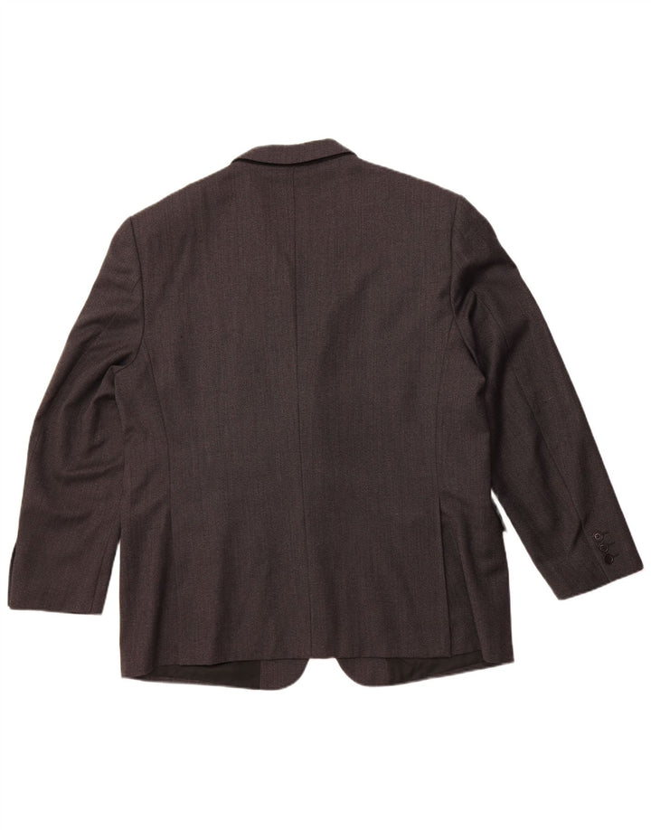 BIAGIOTTI Giacca blazer da uomo a 3 bottoni UK 40 grande lana merino grigia