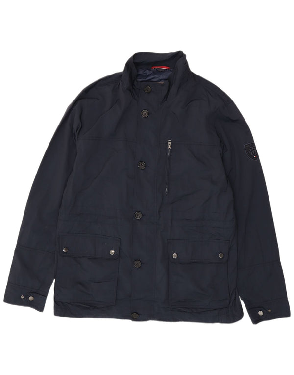 TOMMY HILFIGER Giacca utility da uomo UK 42 XL Poliestere blu navy