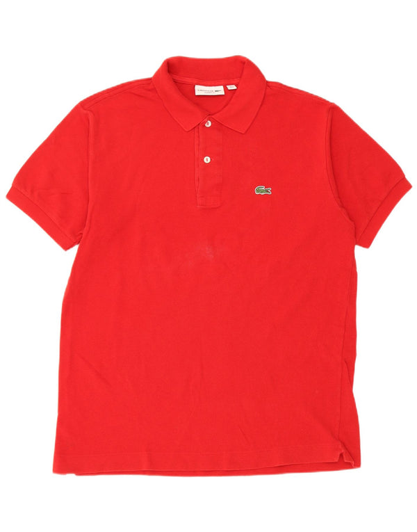 Polo da uomo Lacoste vestibilità classica taglia 5 grande in cotone rosso