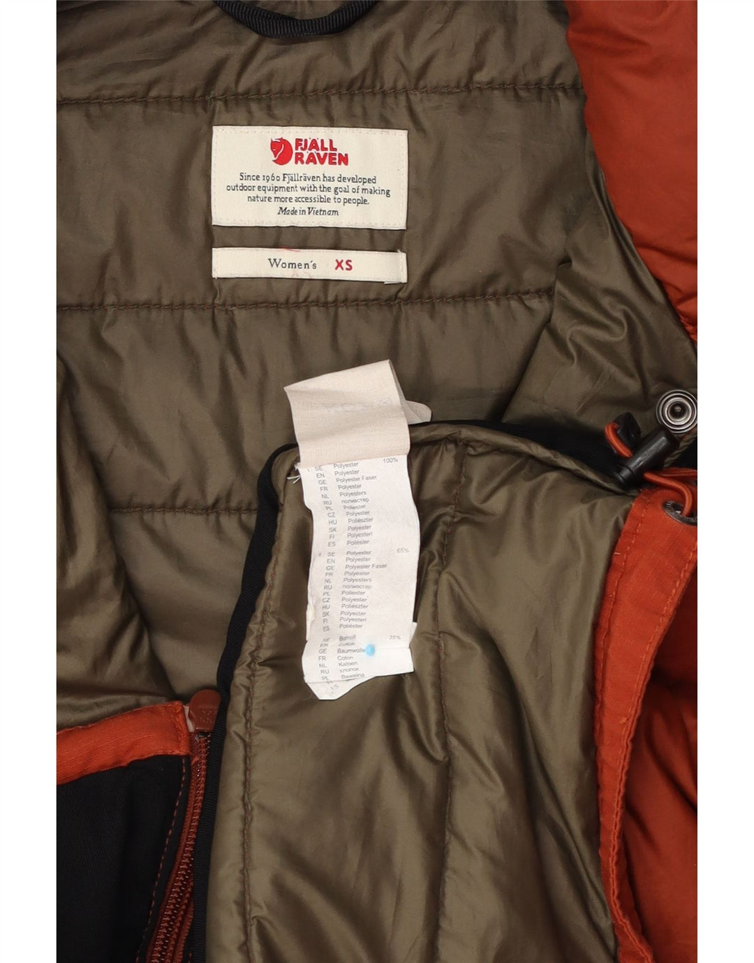 Giacca imbottita da donna Fjall Raven UK 6 XS arancione poliestere