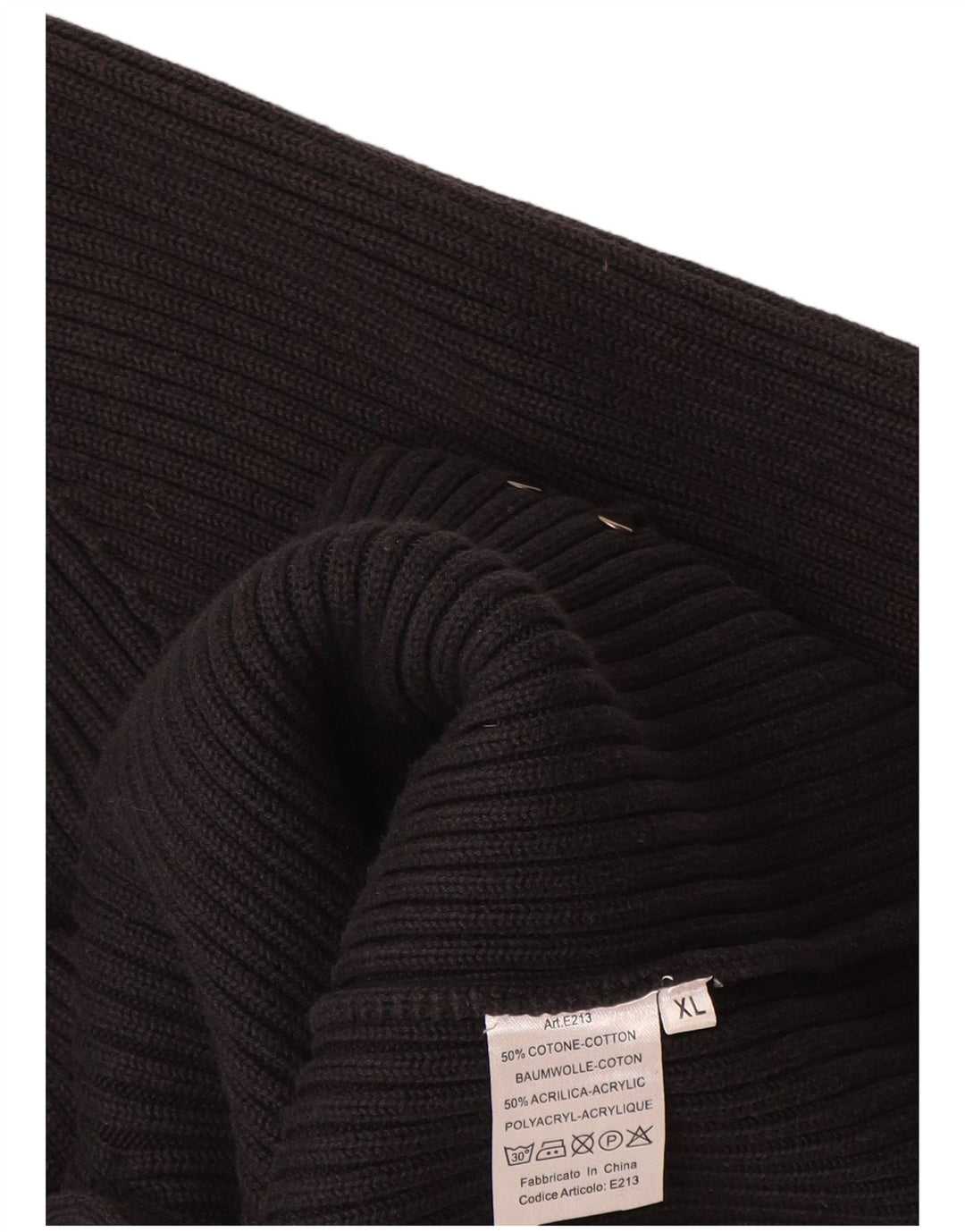 Maglione cardigan da uomo ELLESSE XL in cotone nero