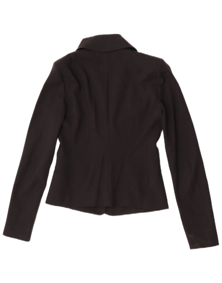 Giacca Blazer 2 Bottoni Donna Patrizia Pepe IT 40 Small Nera Lana