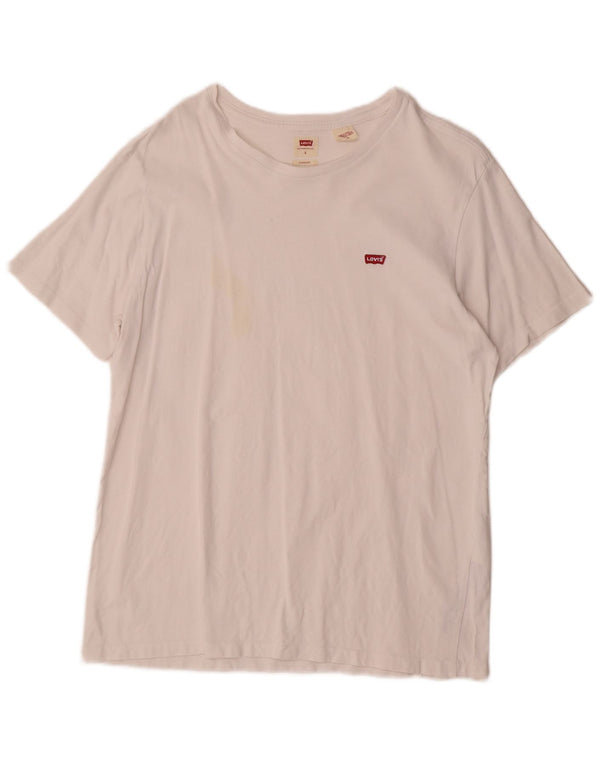 T-shirt standard da uomo Levi's Top grande in cotone bianco