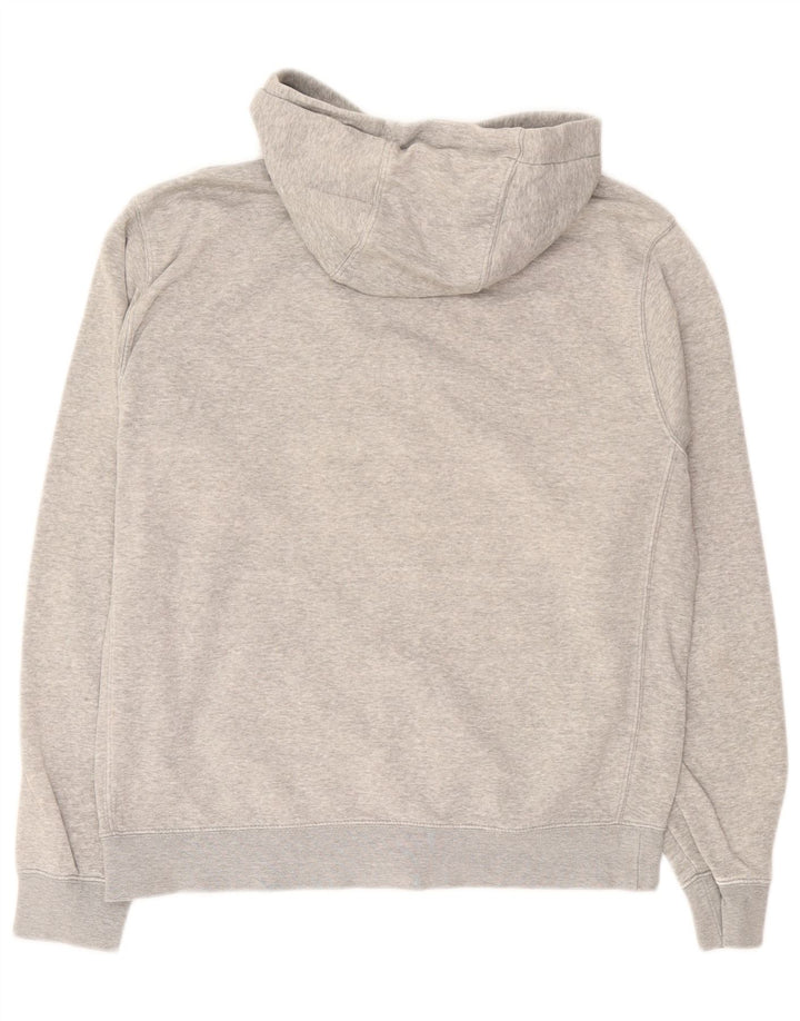 Felpa con cappuccio e zip Nike da uomo in cotone screziato grigio medio