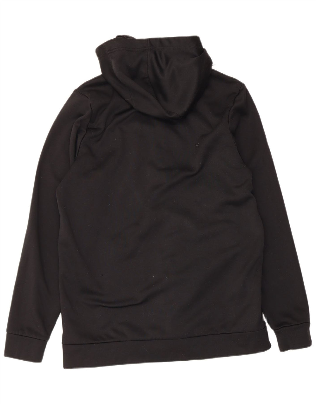 Felpa con cappuccio e zip Nike Therma-Fit da uomo in poliestere nero medio