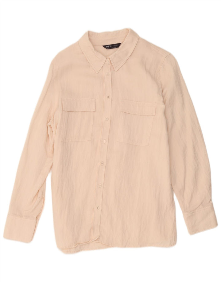 Camicia da donna Marks & Spencer UK 16 Large Lyocell rosa