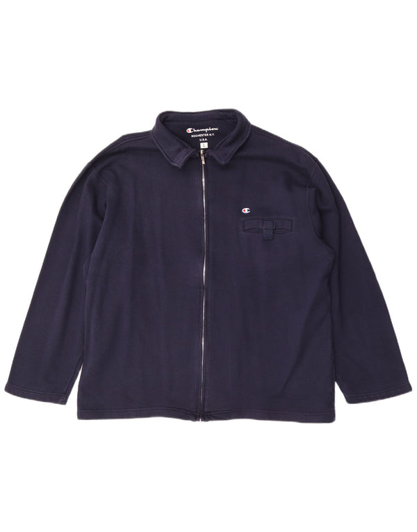 Giacca da tuta da uomo Champion Large in cotone blu navy