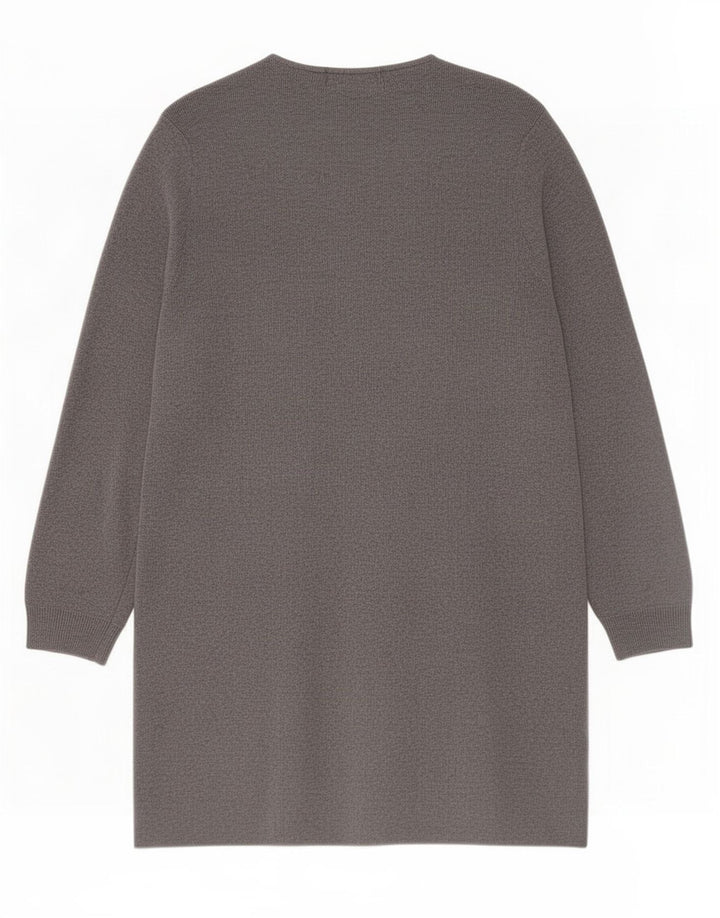 Maglione cardigan aperto lungo da donna Marks & Spencer UK 12 Grigio medio