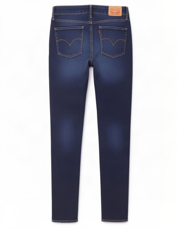 Jeans skinny Levi's 811 Curvy da donna W29 L30 cotone blu navy
