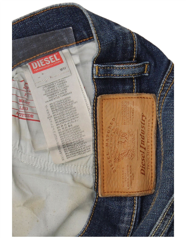 Jeans dritti da uomo DIESEL W32 L33 in cotone blu