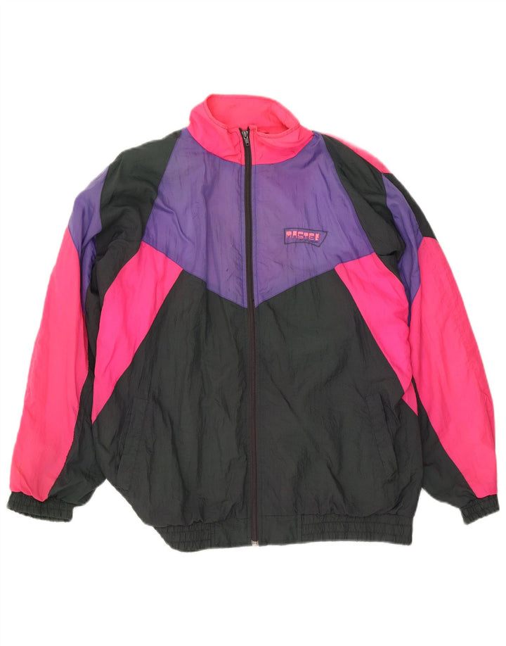 Giacca da tuta da uomo Master in poliammide color block medio multicolore