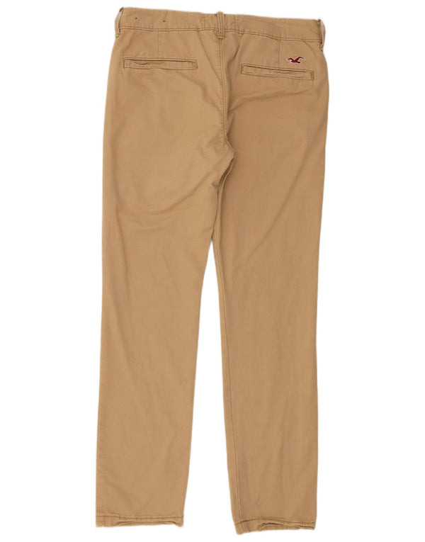 Pantaloni chino dritti da uomo Hollister W32 L32 in cotone beige