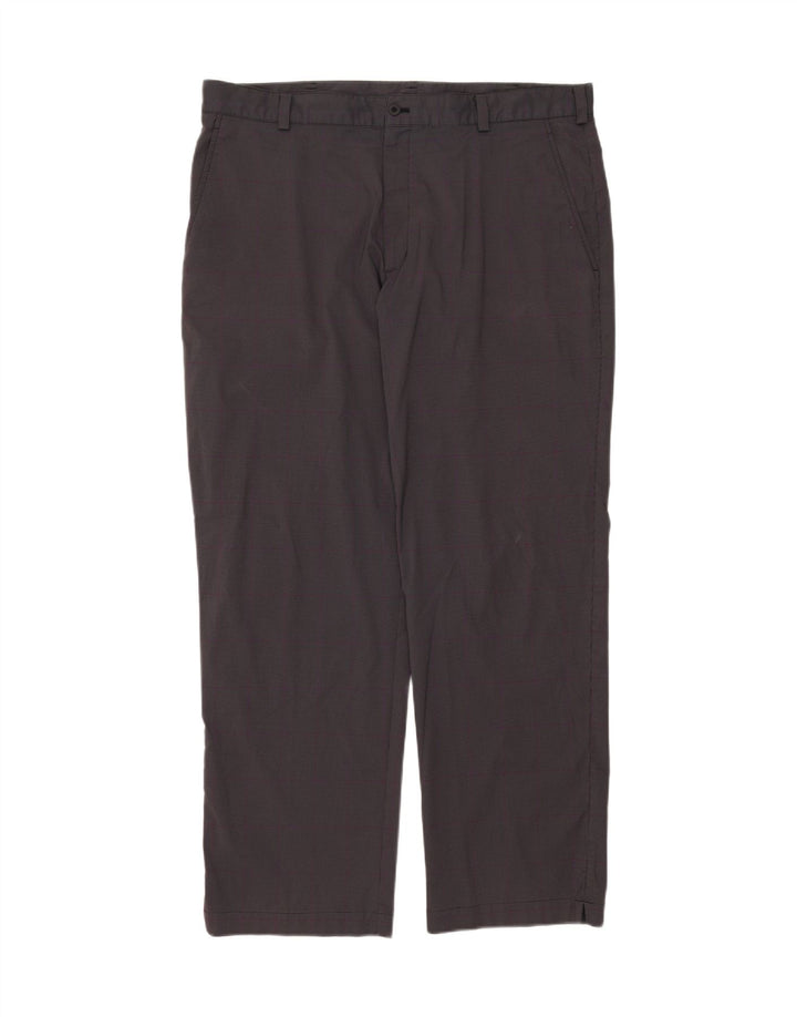 NIKE Mens Straight Chino Trousers W38 L32 Grey Check Polyester Vintage Nike and Second-Hand Nike from Messina Hembry 