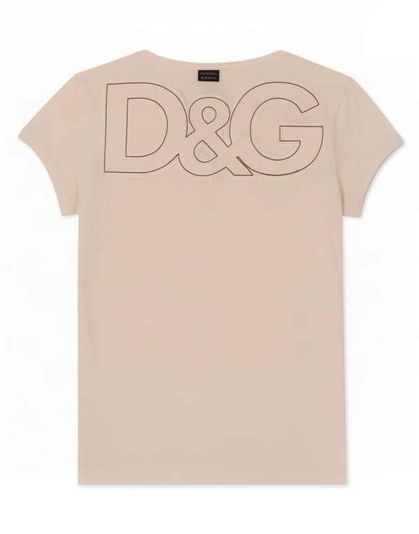 T-shirt grafica da donna Dolce & Gabbana UK 4 XS bianca