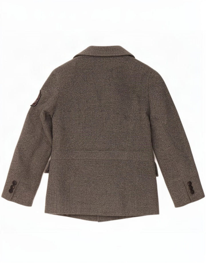 Cappotto da marinaio da uomo Zara UK 40 grande in lana grigia
