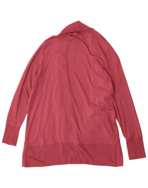 Maglione cardigan aperto lungo da donna Athleta UK 18 XL rosso modal