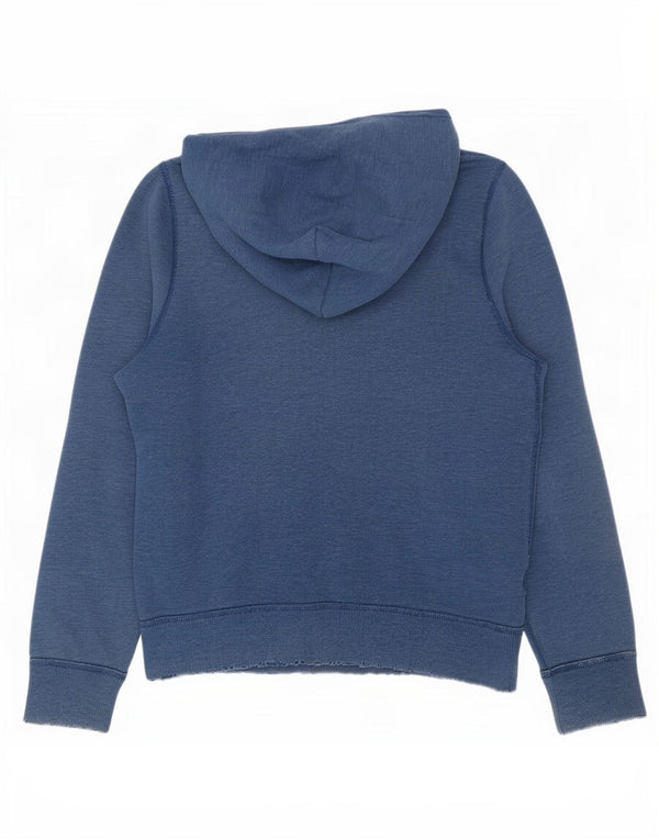 Maglione con cappuccio grafico da uomo Abercrombie & Fitch in cotone blu medio
