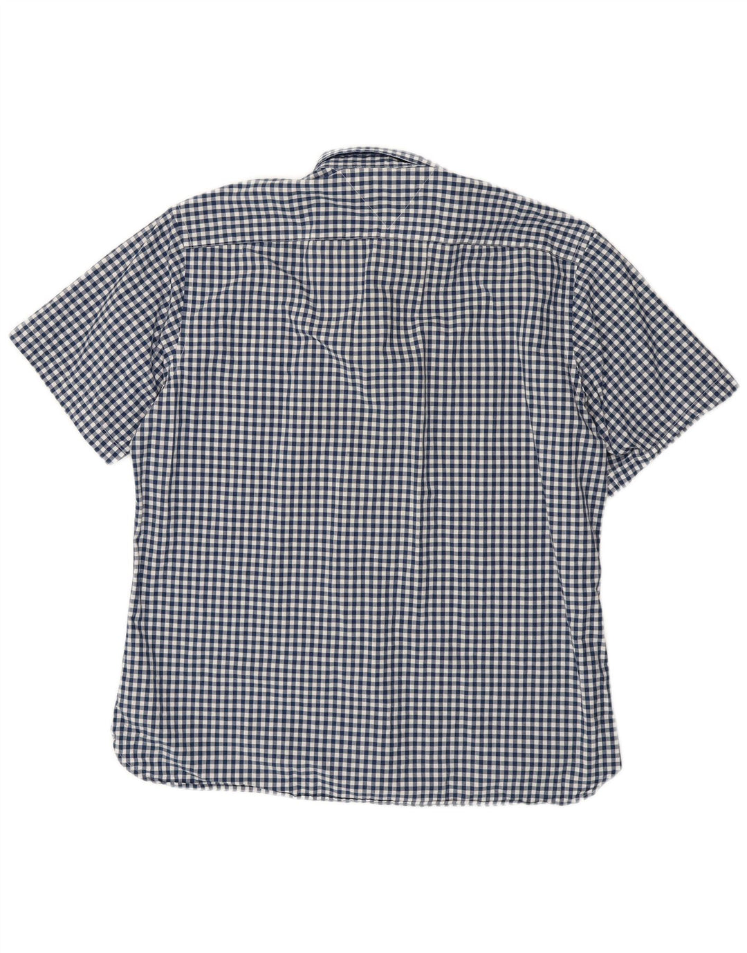 TOMMY HILFIGER Camicia a maniche corte personalizzata da uomo XL a quadretti blu navy