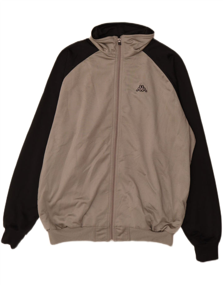 Giacca da tuta da uomo Kappa grande color grigio grigio