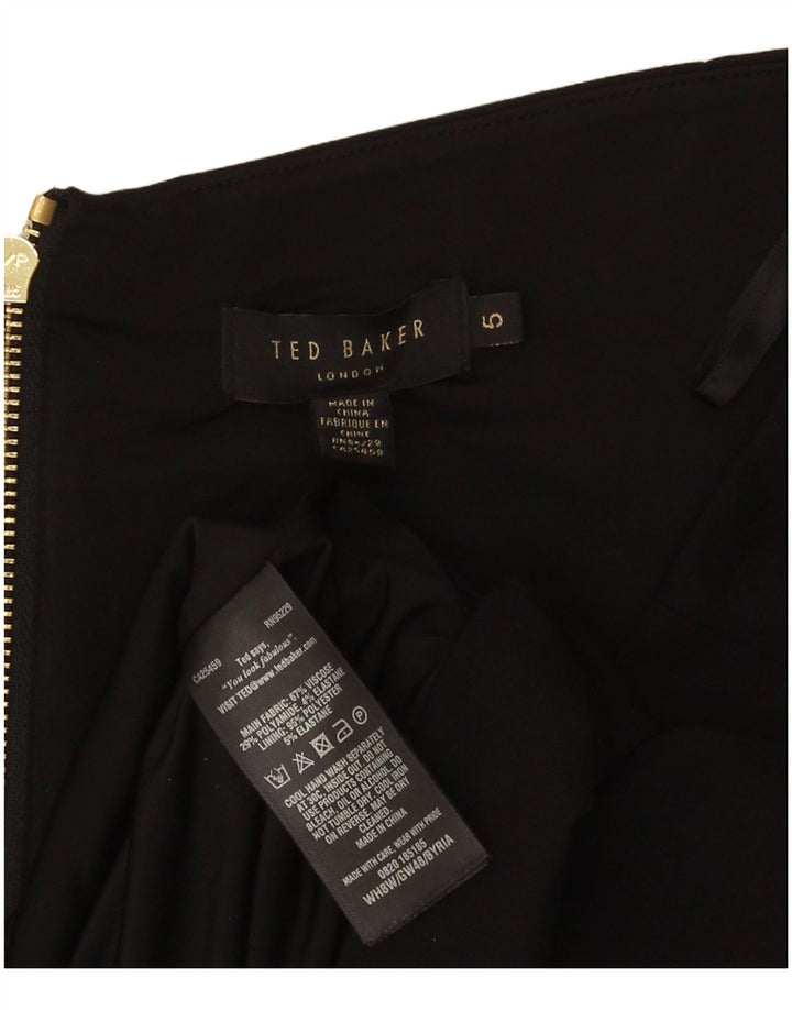 Ted Baker Top corto da donna con spalle scoperte taglia 5 XL viscosa nera
