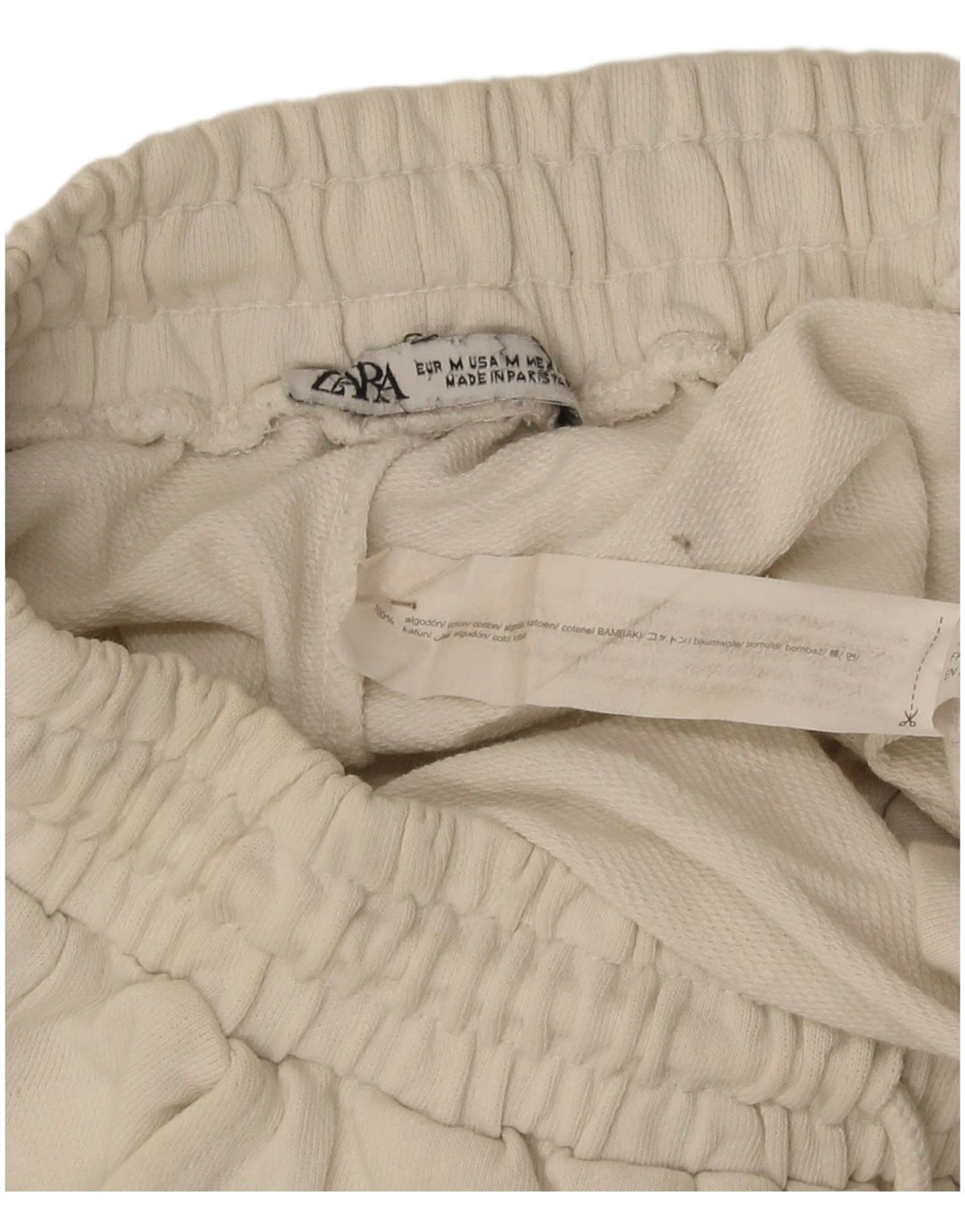 Pantaloncini sportivi Zara da donna piccoli in cotone bianco