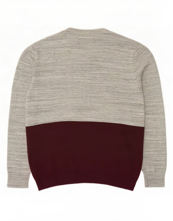 Maglione DC da uomo girocollo, maglione grande, in cotone color block blu