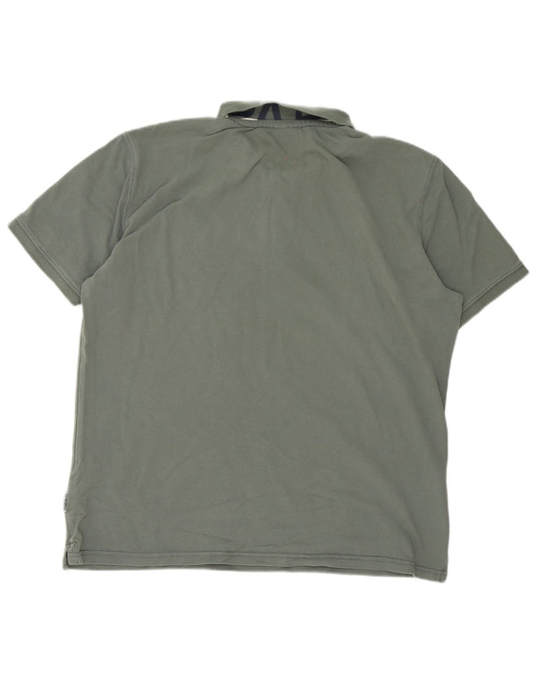 Polo grafica da uomo Napapijri 2XL in cotone verde
