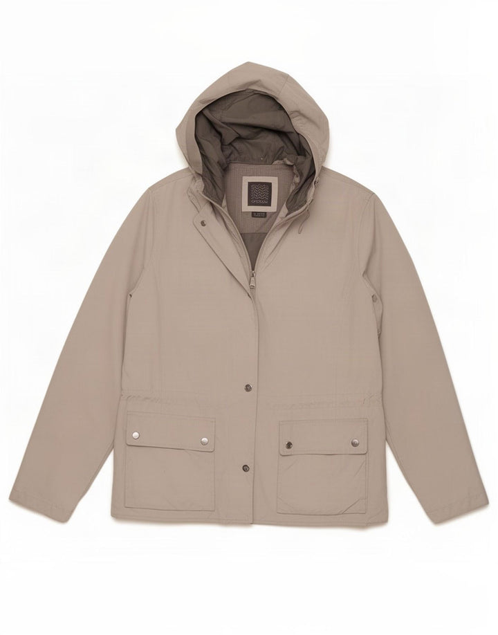 Geox Donna Respira Giacca Utility con cappuccio UK 18 XL Poliestere grigio