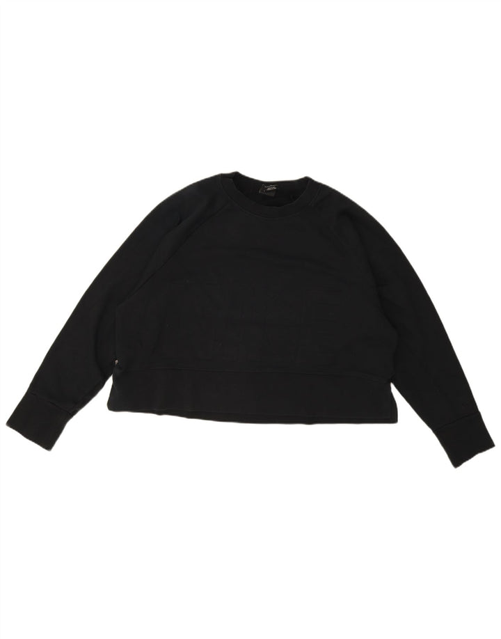 Felpa oversize Nike Dri Fit Crop da donna, taglia UK 16, grande, nera