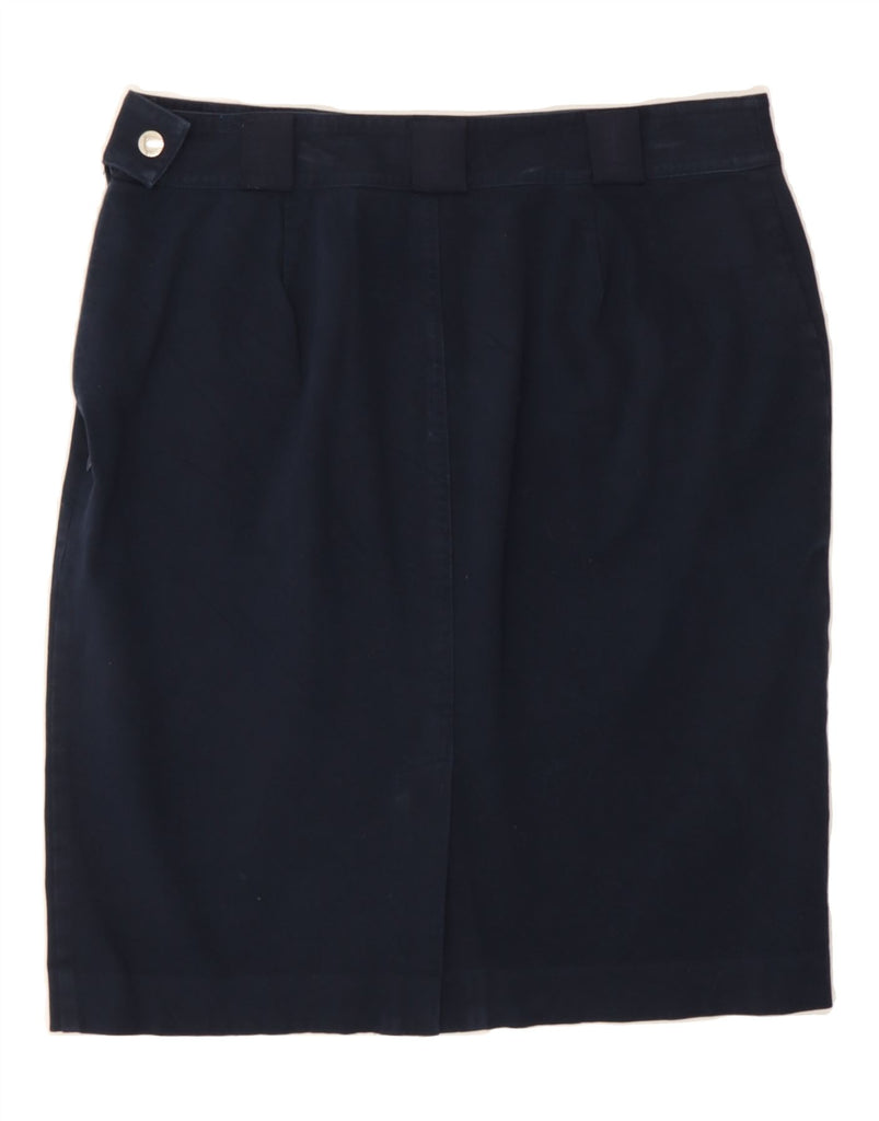 RALPH LAUREN Womens Pencil Skirt US 6 Medium W32  Navy Blue Cotton Vintage Ralph Lauren and Second-Hand Ralph Lauren from Messina Hembry 