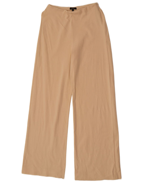 Pantaloni casual da donna a gamba larga Massimo Dutti Small W26 L32 Beige Poliammide