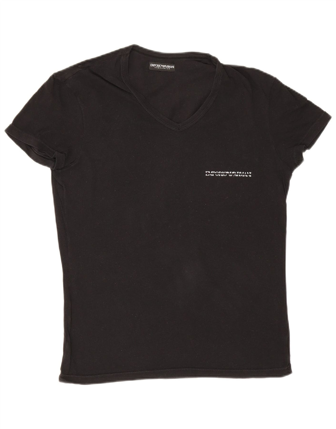 T-shirt da uomo Emporio Armani Top in cotone nero medio