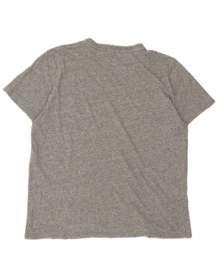 T-shirt da uomo Fred Perry Top grande in cotone chiazzato grigio