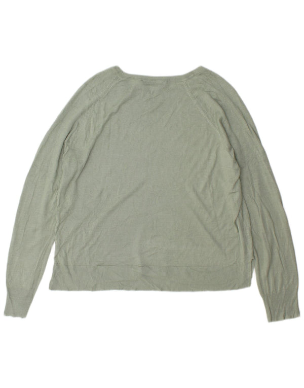Maglione maglione con scollo a barca da donna Zara UK 16 grande verde