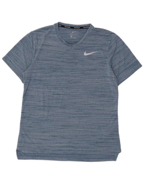T-shirt Nike Dri Fit da uomo, grande, in poliestere chiazzato blu