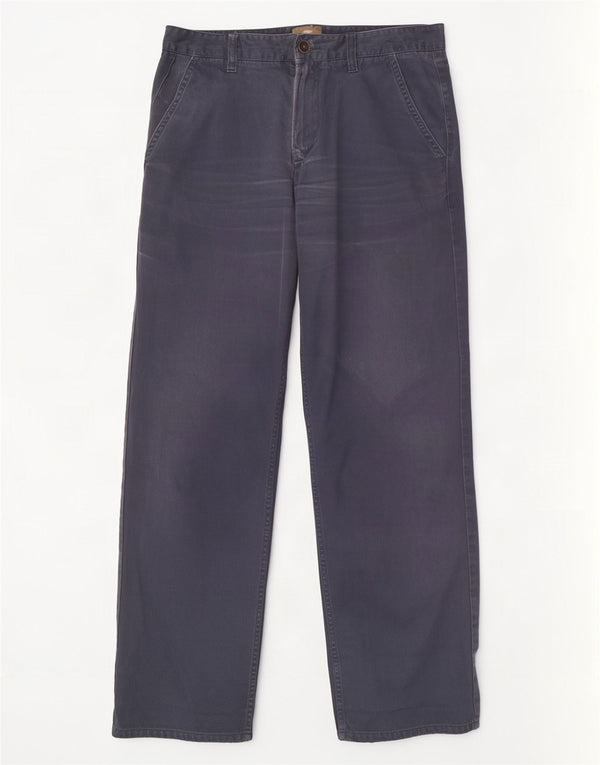 Pantaloni chino dritti da uomo Timberland W34 L31 cotone blu navy