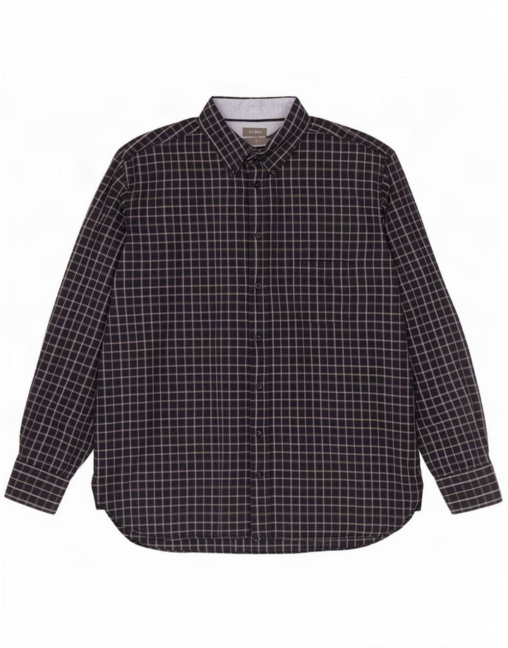 Camicia da uomo J. Crew 2XL in cotone a quadretti blu navy