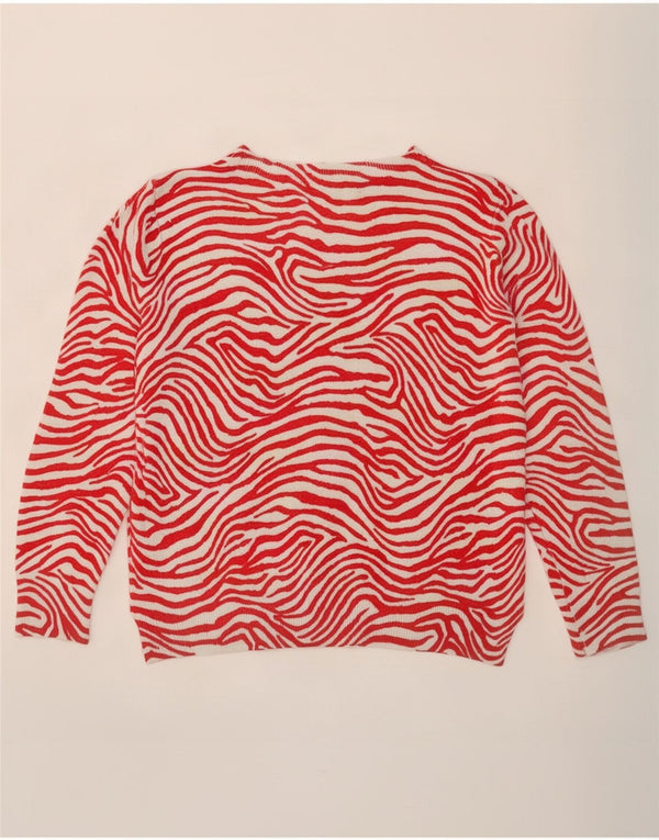Maglione maglione girocollo da donna Marks & Spencer UK 12 rosso medio