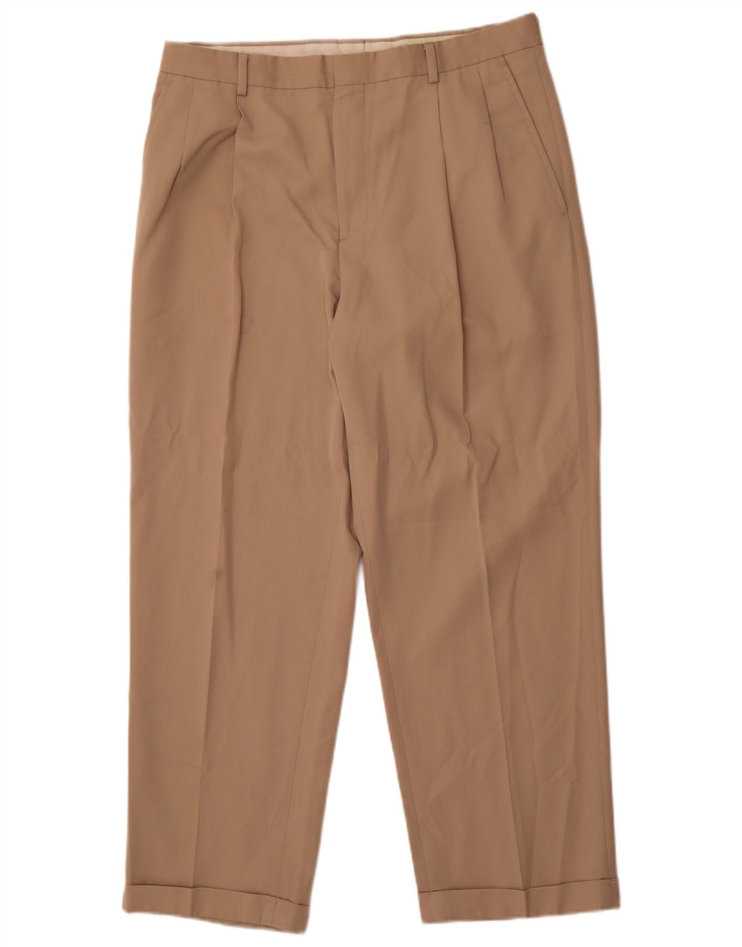 Pantaloni chino da uomo con pegging Eddie Bauer W36 L30 poliestere beige