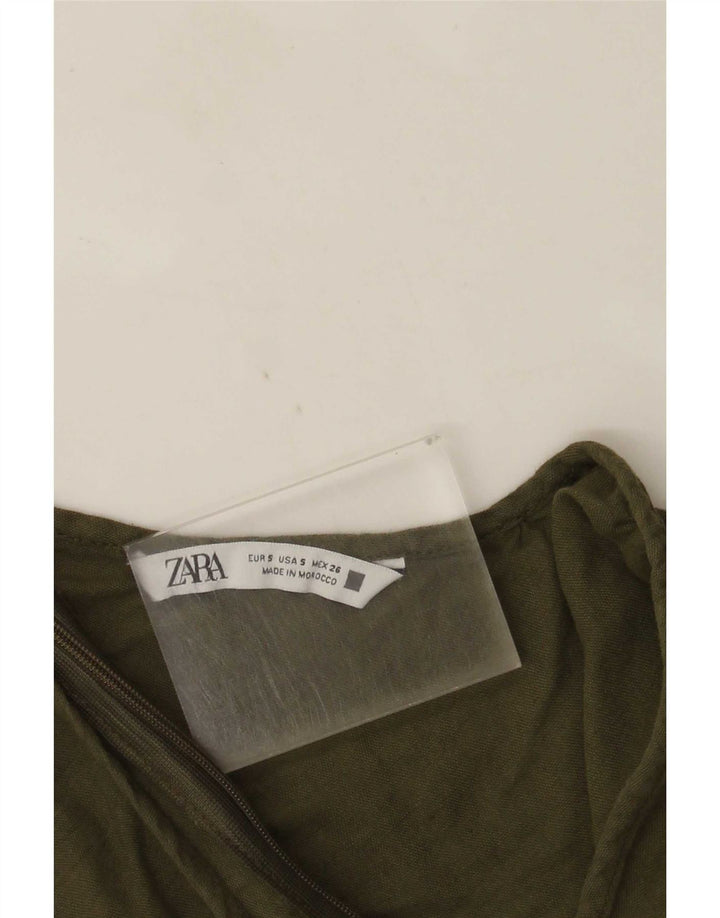 Tuta senza maniche da donna Zara UK 10 piccola kaki
