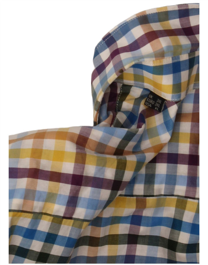 Camicia a maniche corte da uomo Barbour 3XL in cotone a quadretti multicolore classico