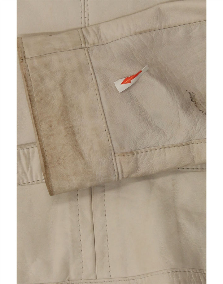 Giacca in pelle da donna Kor@Kor IT 48 XL Pelle bianco sporco