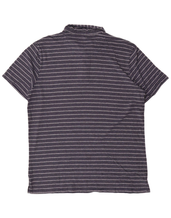 Polo da uomo Carrera grande a righe blu navy