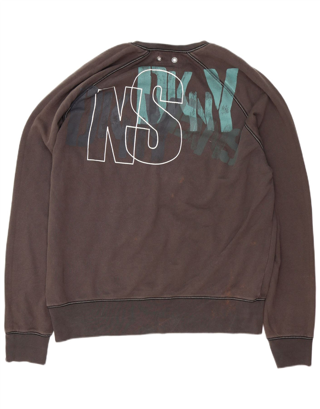 Felpa grafica da uomo Dkny Maglione XL Cotone grigio