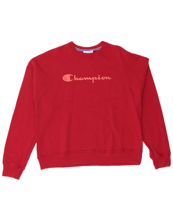 CHAMPION Felpa da uomo Maglione in cotone bordeaux medio