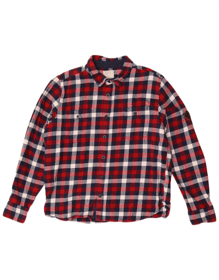 Camicia da uomo in flanella di Mountain Warehouse, cotone a quadri rossi grandi
