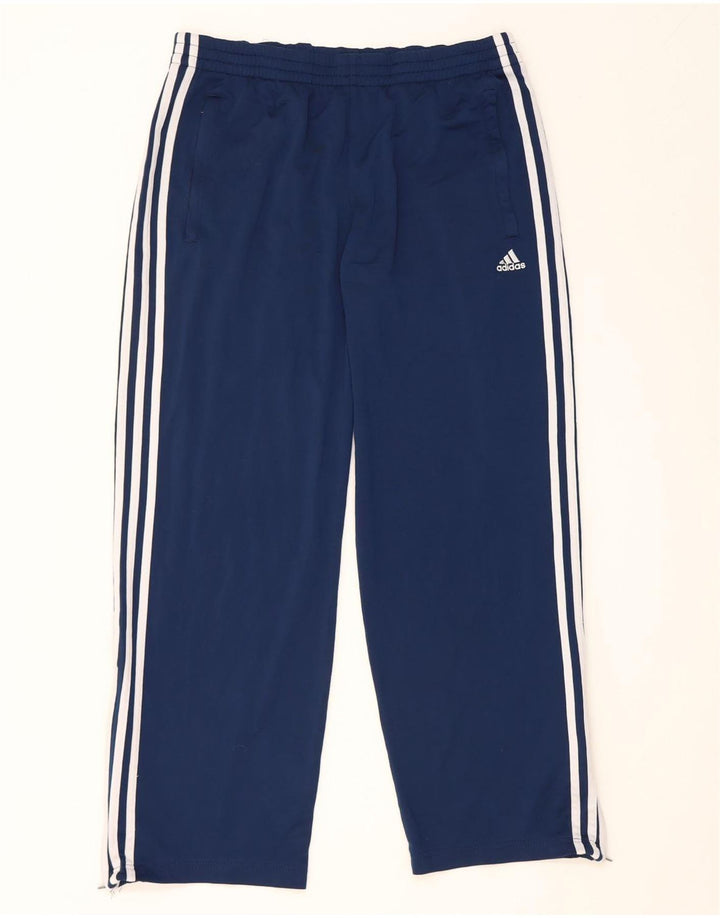 Pantaloni da tuta da uomo Adidas UK 38/40 Poliestere blu navy medio