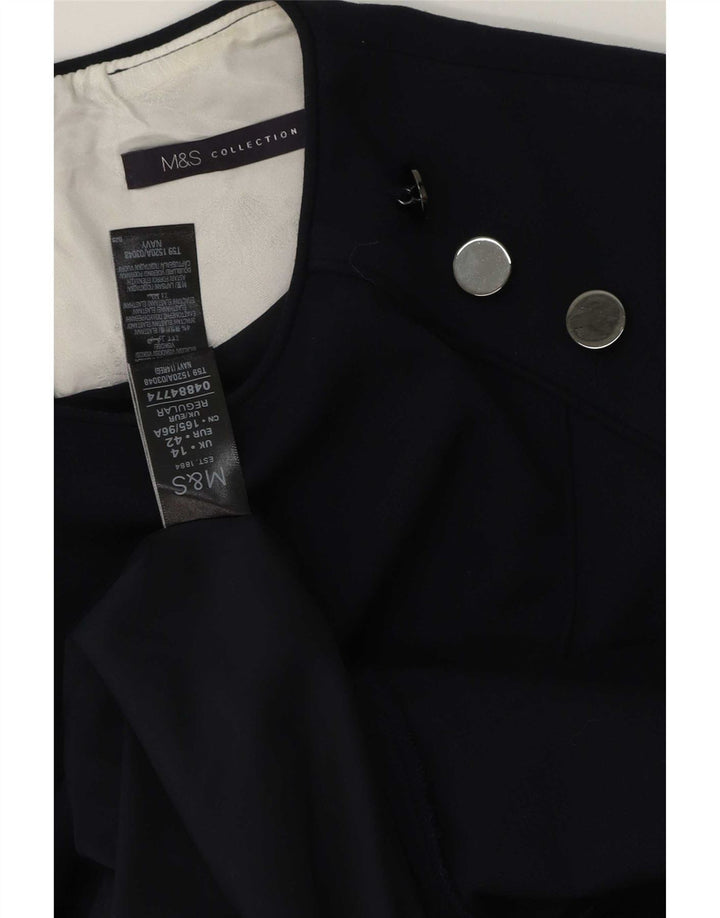 Abito tubino da donna Marks & Spencer UK 14 grande poliestere blu navy